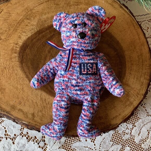 2000 USA Patriotic Bear Ty Beanie Baby - Picture 9 of 9